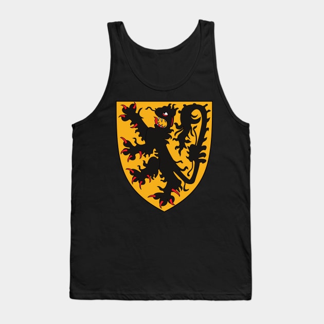 Flanders - Coat of Arms Tank Top by blackroserelicsshop@gmail.com